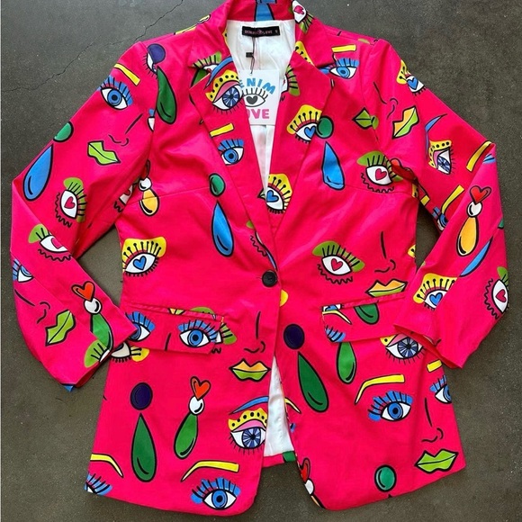 Red fashion blazer - Picture 2 of 4